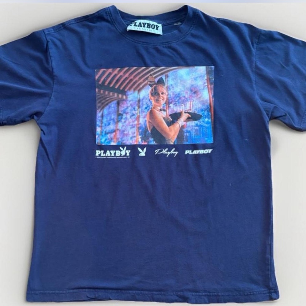 Playboy Blue Graphic T-Shirt